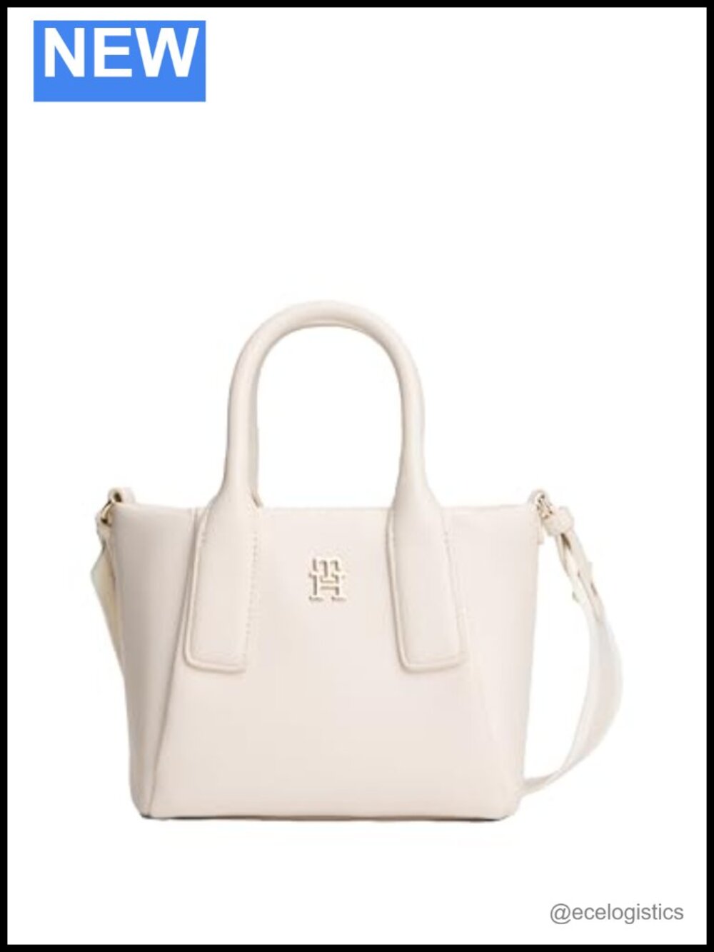 Small Tote Crossbody Bag with Adjustable Strap Polyurethane Push Lock